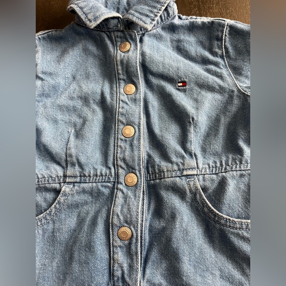 Tommy Hilfiger Girls Blue Denim Dress size 4 - Picture 2 of 5